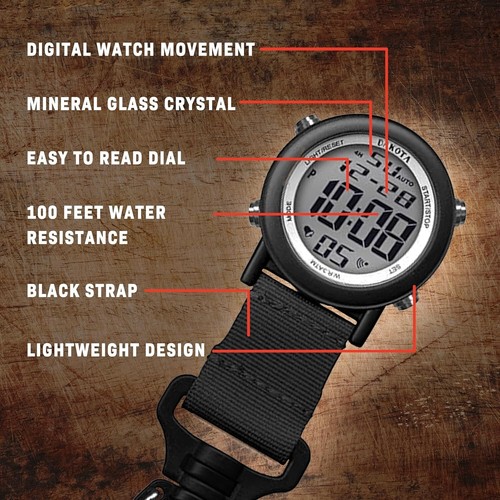 Reloj digital resistente con clip para camping y golf - Regalo ideal para aventureros - Imagen 7 de 11