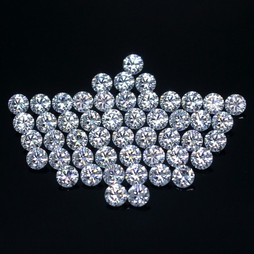 Lote de 50 piezas naturales color DE VVS1 corte brillante suelto blanco 1,20 mm diamante redondo - Imagen 6 de 7