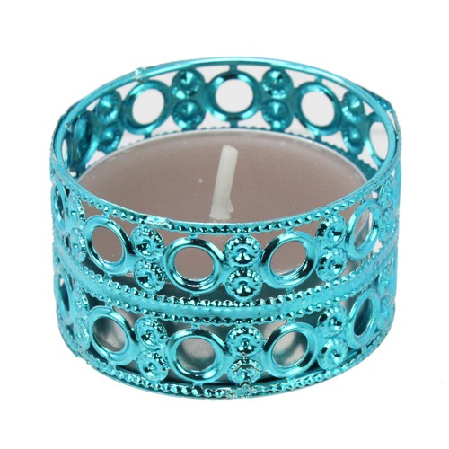 Tea Light Candle Holders Set of 6 or 12 Circle Metal Mesh Tealight Home Wedding - Picture 14 of 80