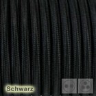 METERWARE 3-adrig Textilkabel Stoffkabel Lampenkabel Schwarz rund 3x0,75 H03VV