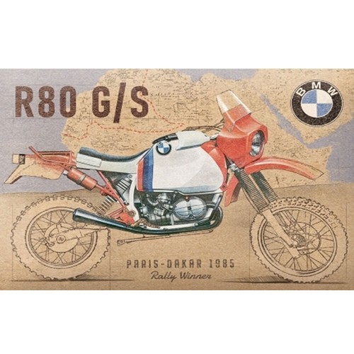 Nostalgic-Art 15x20cm Metal Sign BMW R80 G/S Paris Dakar Small Home/Office Decor - Picture 3 of 3