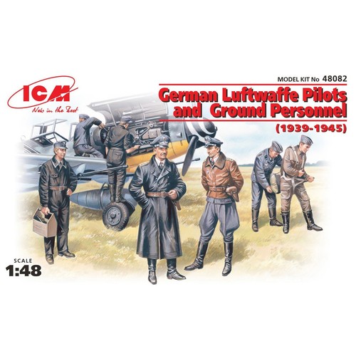 WWII German Luftwaffe Pilots + Ground Personnel ICM 48082 Plastic model kit 1:48 - Picture 10 of 10