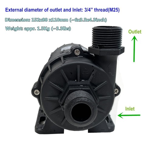 24VDC Powerful Micro Brushless DC Pump DC60G-24120S-1 120W 12m 3800LPH Stable - Picture 7 of 16