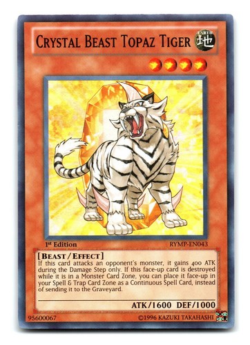 Crystal Beast Topaz Tiger - SGX1-ENF06 - Common - 1st Edition x3