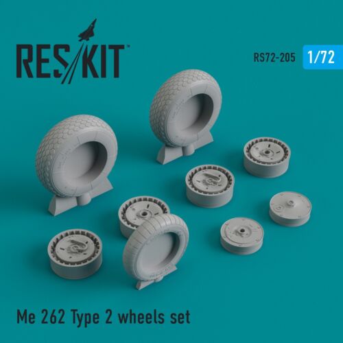 Set aggiornamento ruote in resina tipo 2 Me.262 per Aviation ResKit RS72-0205 scala 1:72 - Foto 19 di 24