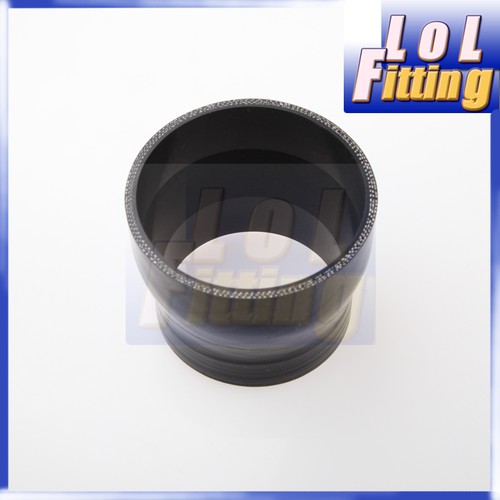 3Ply 3.75" To 3.5'' Straight Silicone Hose Coupler Reducer Pipe 95-89mm Black - Picture 3 of 6