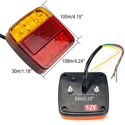 4 x 12V tylne światła LED z 4 funkcjami światło do jazdy ciężarówka przyczepa znak E - Zdjęcie 6 z 10