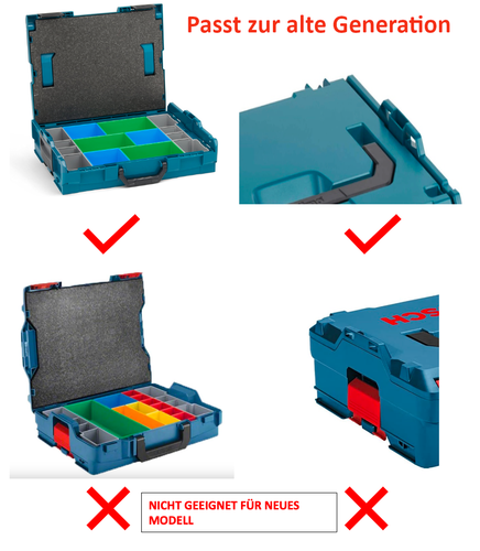 InsetBoxen G3 (Dunkelgrün/Gelb/Rot/Grau) für die SystemKoffer L-BOXX 102 - Bild 3 von 4
