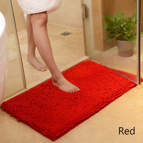Non Slip Soft Microfiber Shaggy Absorbent Bath Mat Bathroom Shower Rugs Carpet- - Picture 19 of 31