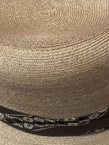 Vintage 50s Stetson Premier Straw Hat Sz 7 Panama Style Fedora - Picture 7 of 12