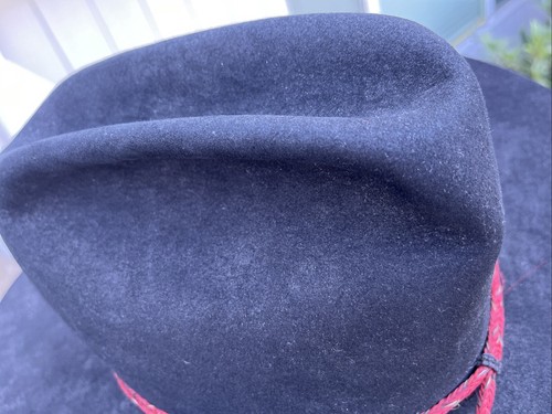 Resistol Cowboy Hat Beaver 4X Beaver Black Tassel USA Blue Ridge RARE Long Oval - Picture 7 of 22