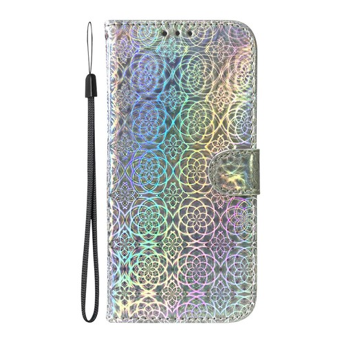 Bling Laser Flower Wallet Phone Case For Honor X6A X5 X8 X7 X8A 10 20 X9A X7A - Picture 6 of 9