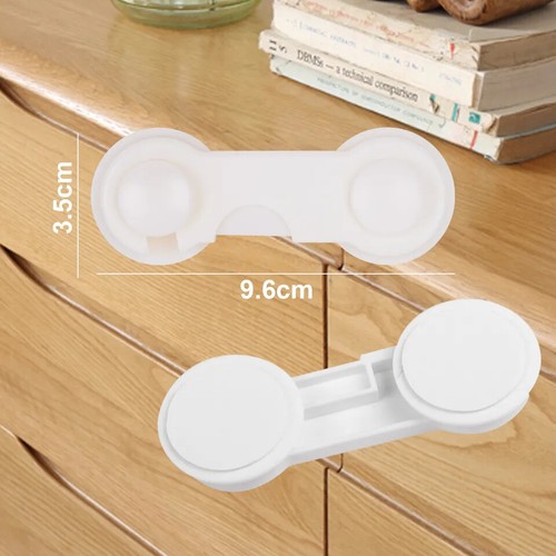 10PCS Child Kids Baby Safety Lock For Door Drawers Cupboards Adhesve - Picture 6 of 13