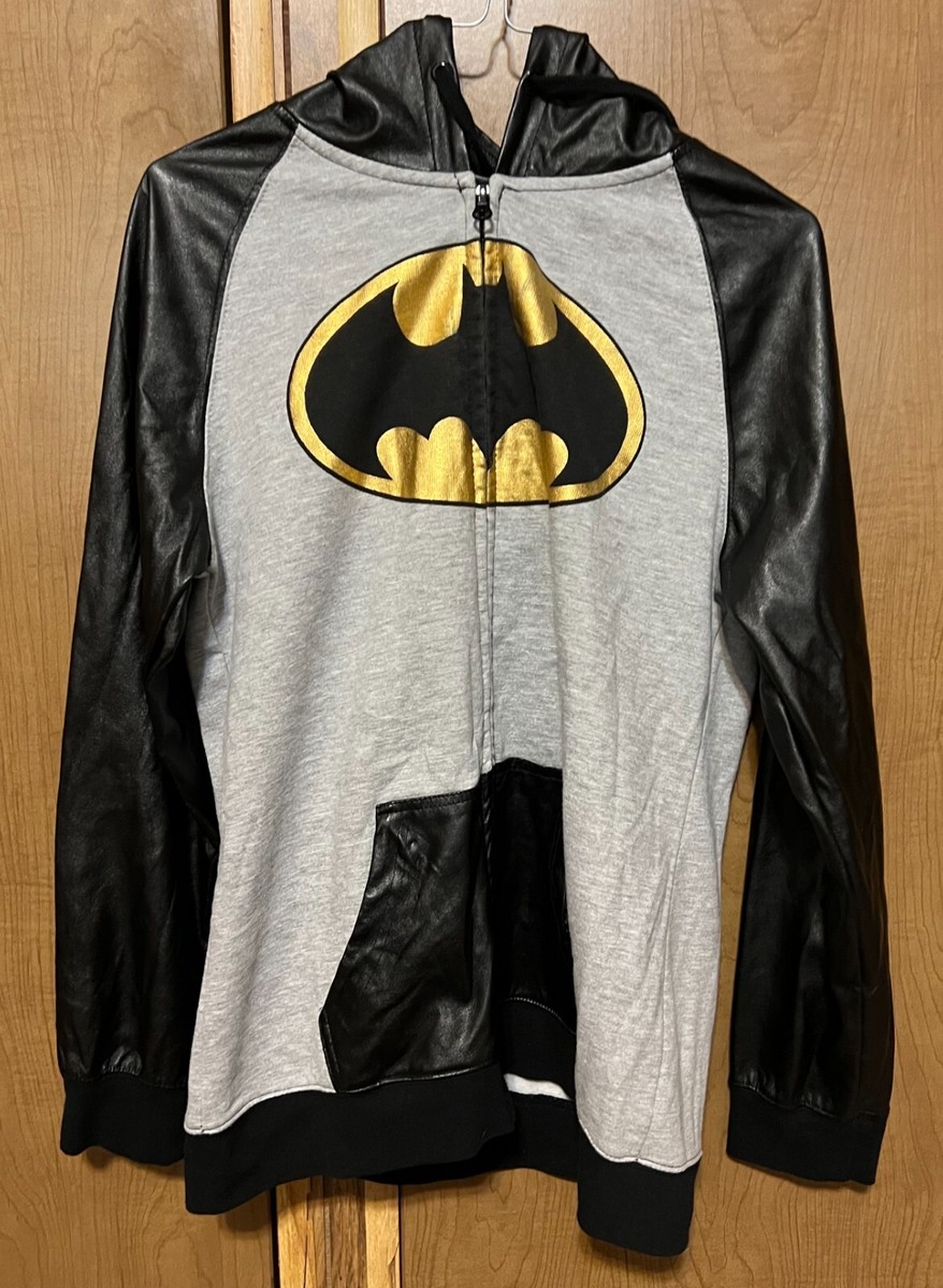 Batman Jacket with hood mask Helmet Ears Batman DC Comics S XL 15 17 Youth
