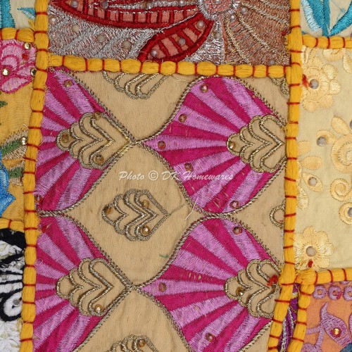 Fundas de almohada tejidas a mano de retazos de piso vintage arte en el hogar coche boho funda de cojín - Imagen 5 de 6