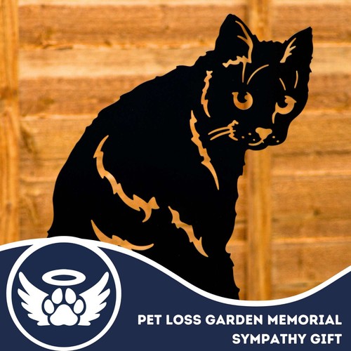 Cat Garden Memorial Stone Personalised Grave Plaque Marker Statue Ashes Urn Gift - Picture 33 of 86
