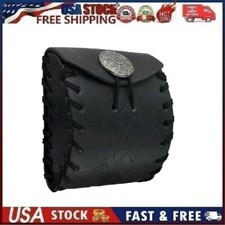 Medieval Leather Belt Bag Renaissance Waist Coin Storage Pouch Mini Purse Brown
