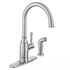 Moen Noell 87506SRS Kitchen Faucet Single-Handle Side Sprayer Stainless MSRP 456