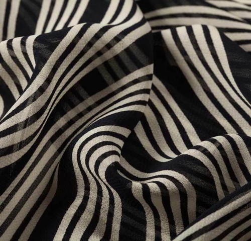 Tela con estampado a rayas de rayón artesanías moda ropa material de cama por metro - Imagen 10 de 21