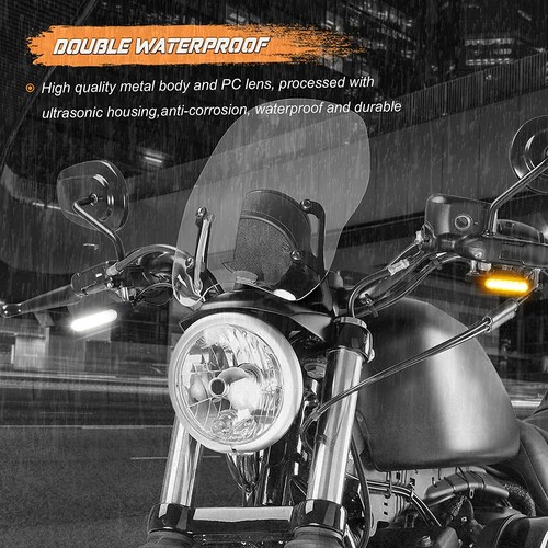 Motorcycle Flasher LED Turn Signals Handlebar Light For Harley Davidson Touring - Picture 13 of 13