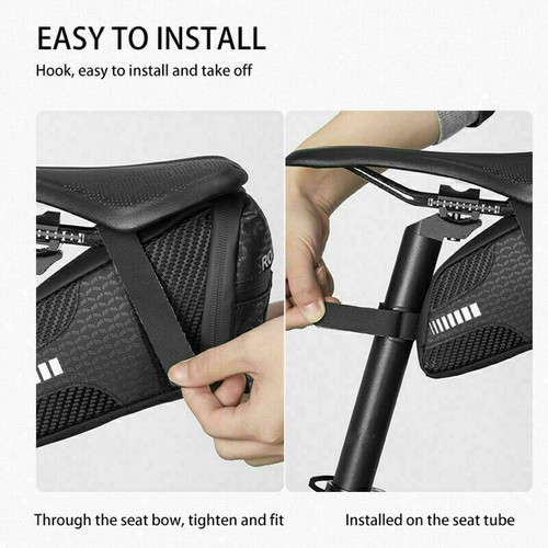 ROCKBROS Bike Saddle Bag 1.5L Bike Seat Bag Cycling Wedge Pack Under Seat Pouch - Picture 7 of 9