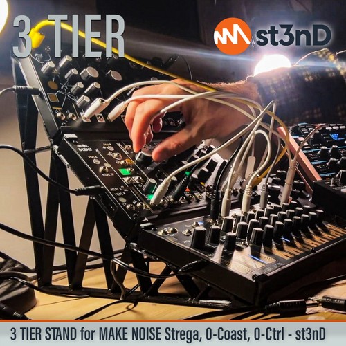 TRIPLE STAND for MAKE NOISE 0-COAST / 0-CTRL / STREGA (20° 45° 65°) - Picture 10 of 10