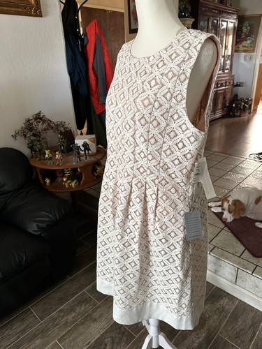 Eliza J. dress size 16 white/biege NWT - Bild 2 von 9