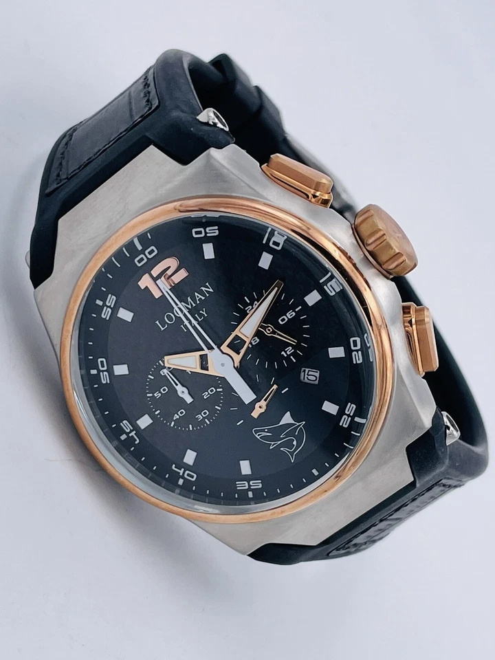 Reloj Locman Mare Cronógrafo Acero/Dorado 555AOK/641 44Mm Cuero Descuento Nuevo Foto 4 de 4