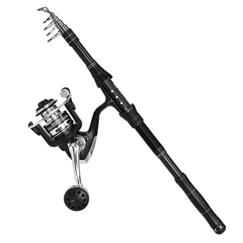 Lixada Telescopic Fishing Rod Reel Combo Fishing Rod Kit With Spinning Reel G3M6 - Picture 9 of 11