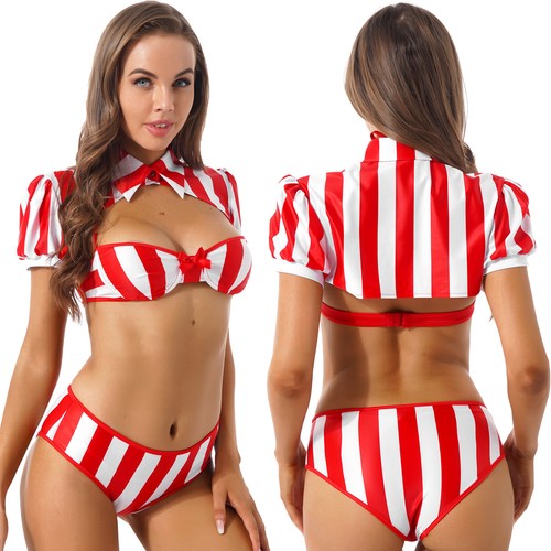 Womens Circus Ringmaster Performance Leotard Halloween Cosplay Costume Dress Up - Picture 22 of 23