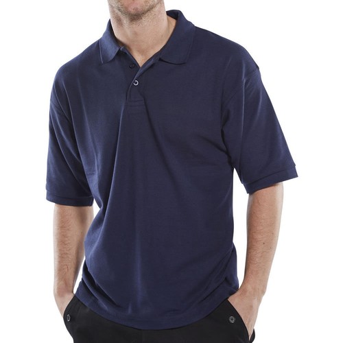 Click Workwear Polo Shirt Polycotton Unisex Work Wear Short Sleeve Plain Mens - Picture 1 of 10