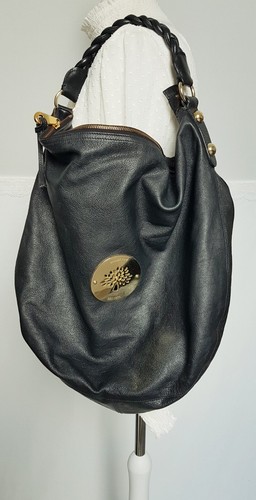 Véritable sac hobo noir moyen mûrier daria - Photo 1/11