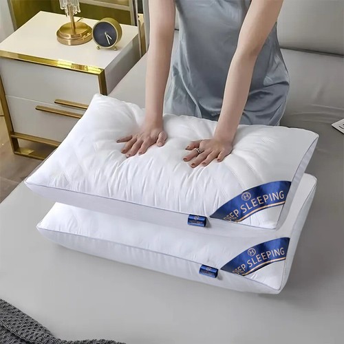 2X 4X White 5-Star Hotel Quality Quilted Bed Pillows Sophisticated Home Decor - Picture 2 of 33