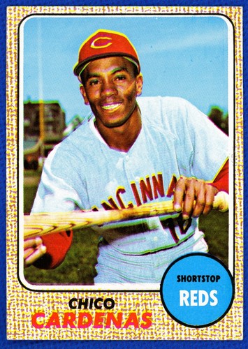 1968 Topps Baseball # 23 Chico Cardenas Cincinnati Reds EX-EXMT Combo Versand - Bild 1 von 2