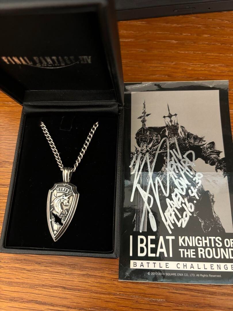 Final Fantasy 14 Orschfan Silver Pendant Necklace Signed By