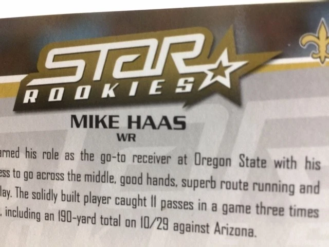 Mike Hass rookie Error misspelled name twice Upper Deck Gold #004/100 numbered  - Image 4 of 4