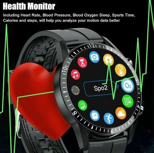 Smart Watch Sport Bluetooth Fitness Tracker Tension Artérielle Rythme Cardiaque - Photo 3 sur 11