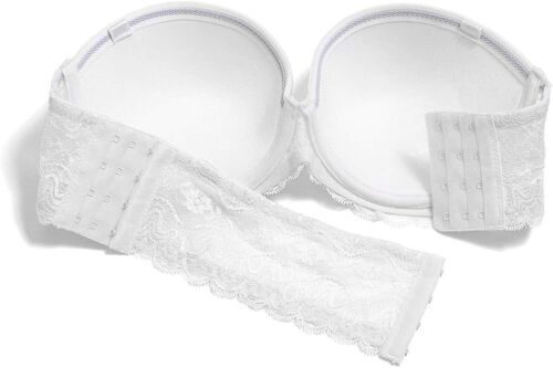 Strapless BRA Women's Plus Size Bra Multiway Bras Lightly Lift Push Up Lace 46D - Picture 3 of 8