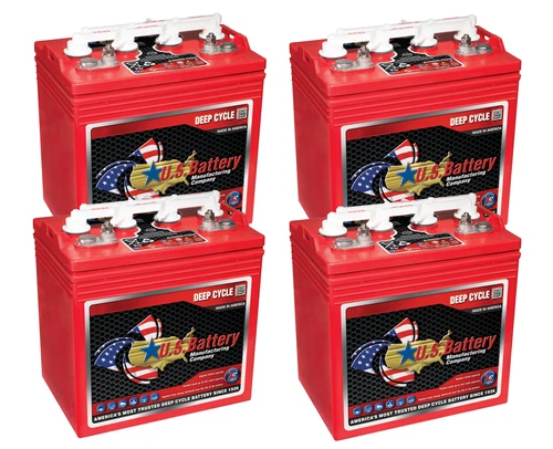 x4 | US Battery 8 Volt 170 Ah Deep Cycle Battery ~ Replaces Trojan T-875 T875