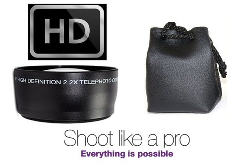 Telephoto + Wide Angle Lens Set (2-Pc HD Lens Kit) For Panasonic Lumix DMC-GM5 - Picture 6 of 9
