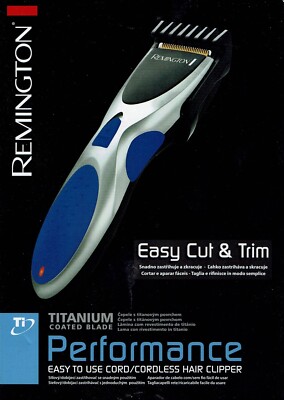 REMINGTON Titanium Performance Netz- / Akku HAARSCHNEIDER BARTSCHNEIDER NEU OVP
