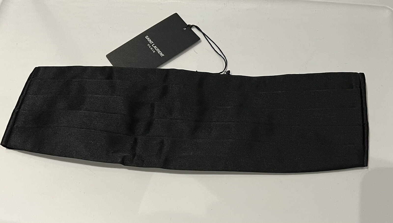 Cintura smoking Saint Laurent YSL smoking nero seta raso cintura nuova con etichette taglia M $495