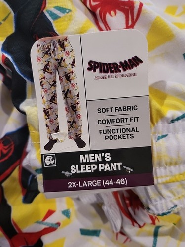 Spider-Man: Into The Spider-Verse Men's Allover Print Sleep Pants 2Xl - Picture 4 of 5