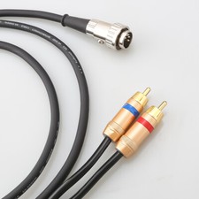 OFC Copper Cord 5-Pin Din Twist Locking Connector to Dual RCA Phono NAIM Cable
