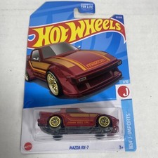HOT WHEELS Mazda RX-7 Red Car HW J-Imports HCX24 2022 New Ships Fast