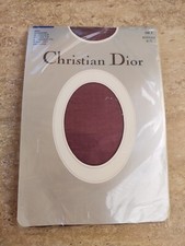 NOS Christian Dior 4533 Control Top UltraSheer Sandalfoot Pantyhose Bordeaux sz2