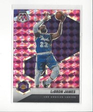 2020-21 Panini Mosaic Mosaic Camo Pink #81 LeBron James Lakers