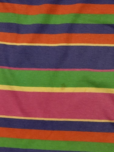 Vintage Fads Size L 100% Cotton Multi Color Stripe Modest Dropped Waist - Picture 4 of 10