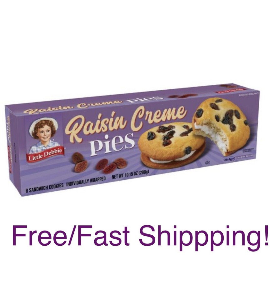 Little Debbie Raisin Creme Pies- 8ct/10.15oz oz Carton FREE SHIPPING ...