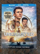 Uncharted (Blu-ray, 2022) Sealed/Brand New, Includes DVD & Digital Copy